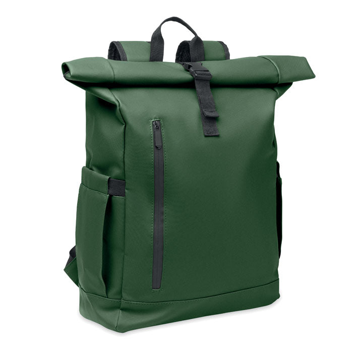 BANGKOK ROLL Rolltop-Rucksack 600D RPET – Dunkelgrün