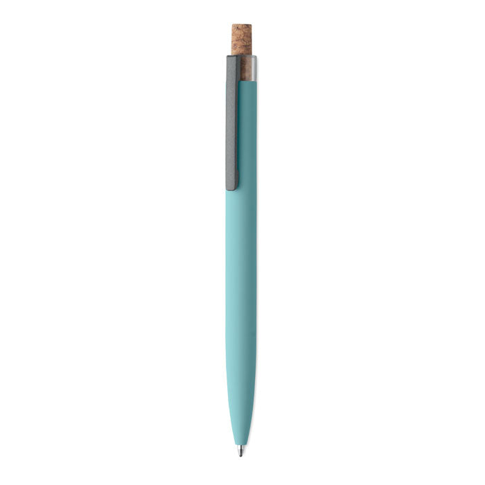 BERGAMO + Druckkugelschreiber recy. Alu – Babyblau