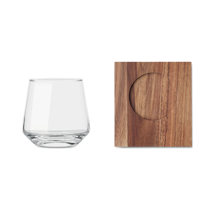 DRINKS Glas mit Untersetzer