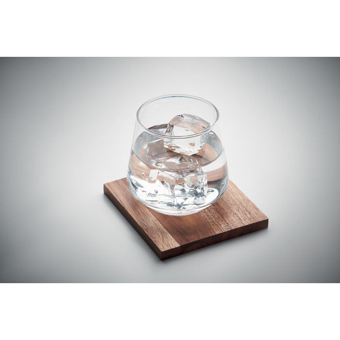 DRINKS Glas mit Untersetzer
