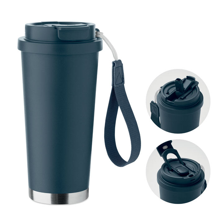 TOPAZ LARGE Doppelwandiger Trinkbecher 500m – Marineblau