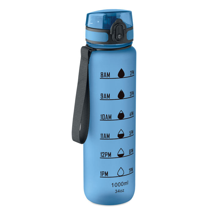 ISFORDEN MARK Sport-Trinkflasche RPET 1L – Transparent Hellblau