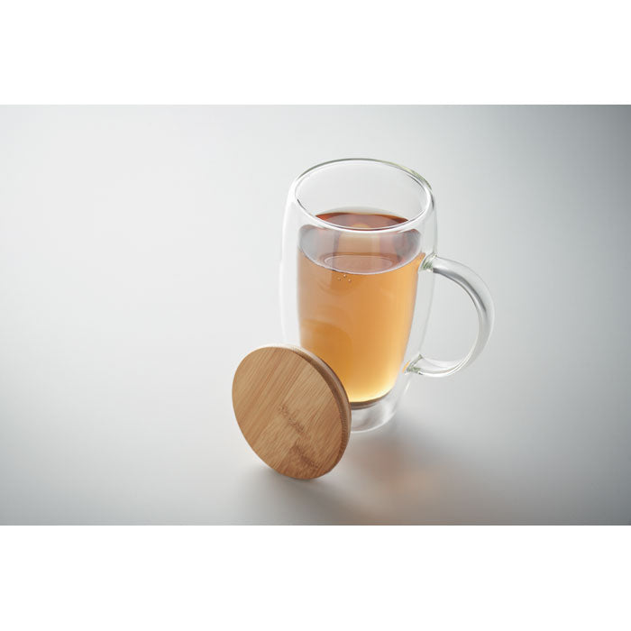 TEROL Doppelwandiger Glasbecher 450ml