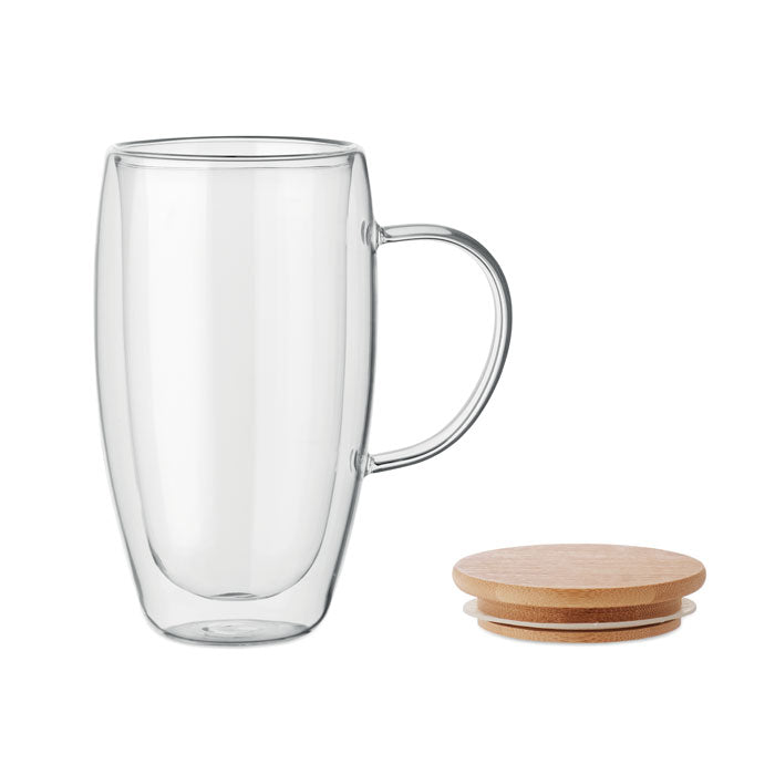 TEROL Doppelwandiger Glasbecher 450ml