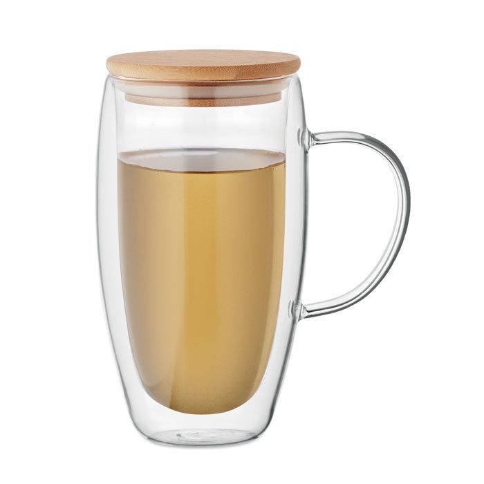 TEROL Doppelwandiger Glasbecher 450ml