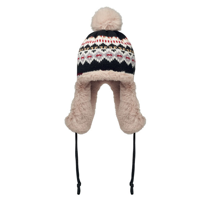 YULONG Gestrickte Ohrenmütze – Schwarz