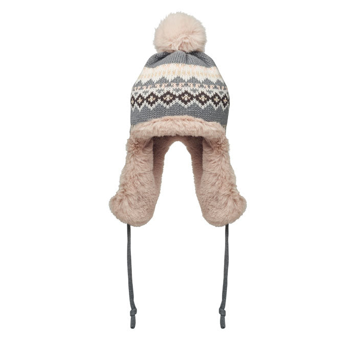 YULONG Gestrickte Ohrenmütze – Grau