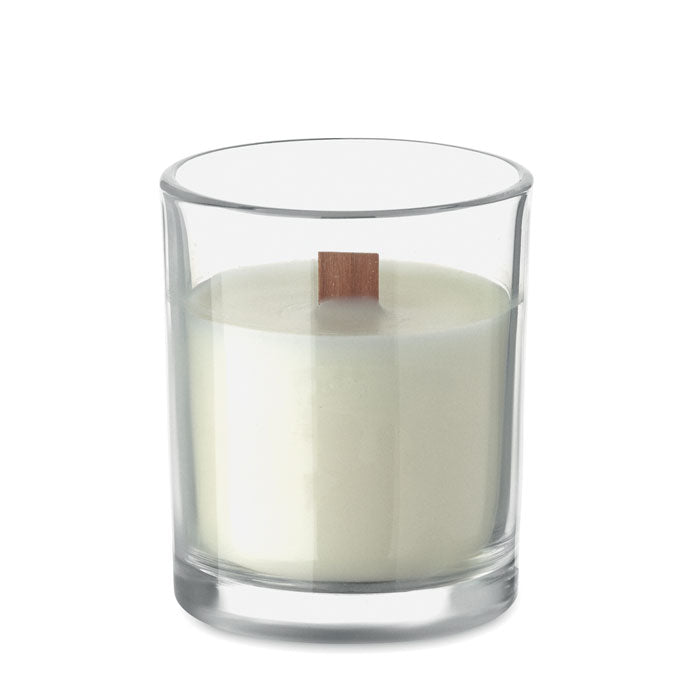 KIVAS WOOD Kerze aus Pflanzenwachs 80 g – Transparent