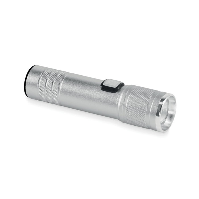 FLASHRA Wiederaufladbare Taschenlampe – Mattsilber