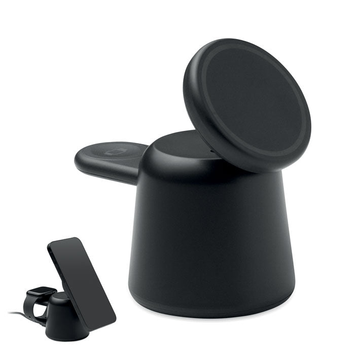 SIMPA 3in1 kabellose Ladestation 15W – Schwarz