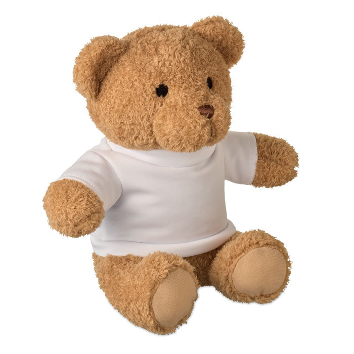 JACKIE Teddybär mit T-Shirt 23cm – Weiß