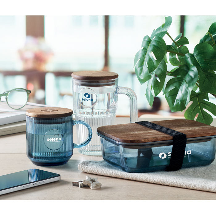 VITRIO MUG Gerippter Glasbecher 300ml