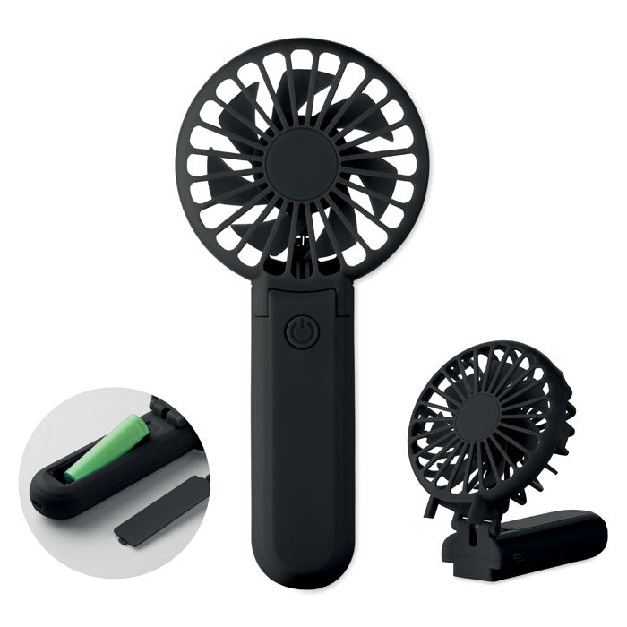 IBERA Klappbarer Ventilator – Schwarz