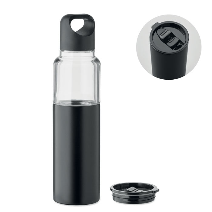 DUALUSE 2in1 Flasche 610ml – Schwarz