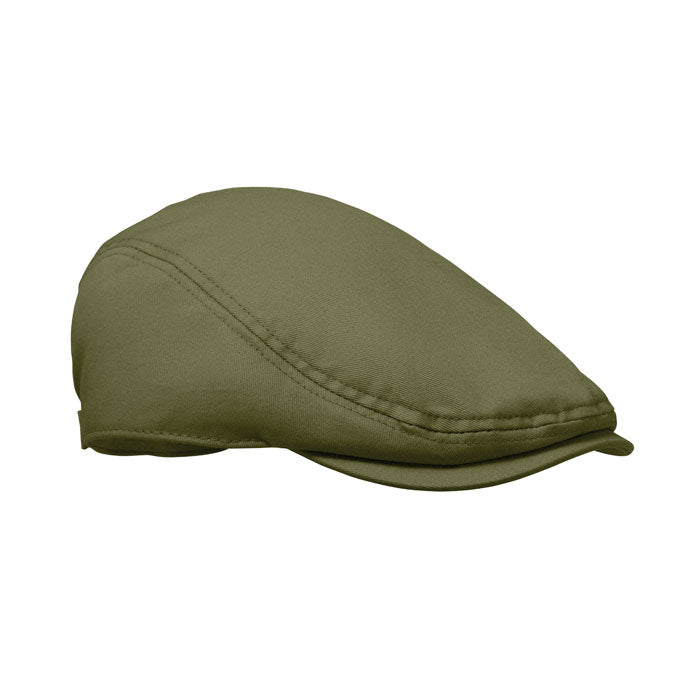 FLAT PEAK Newsboy-Kappe 235 g/m² – Armeegrün