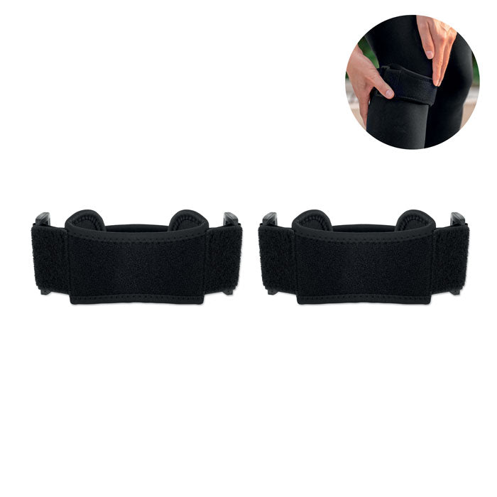 STABIL Kniebandage 2er-Set – Schwarz