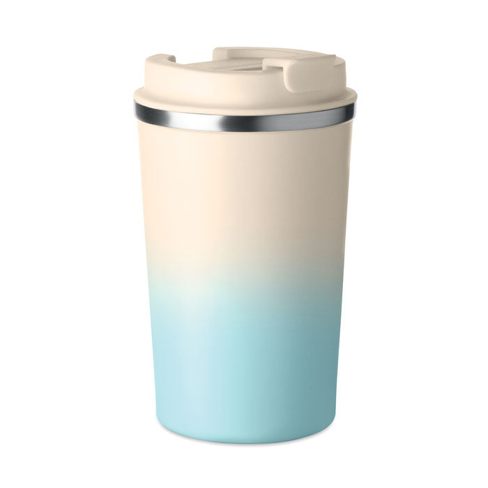 BRACE GRADIENT Doppelwandiger Becher 350 ml – Babyblau