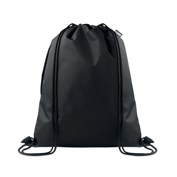 DAYKIT Beutel mit Kordelzug 420D RPET – Schwarz