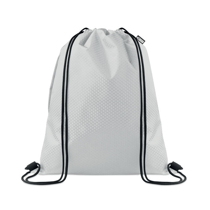 DAYKIT Beutel mit Kordelzug 420D RPET – Weiß