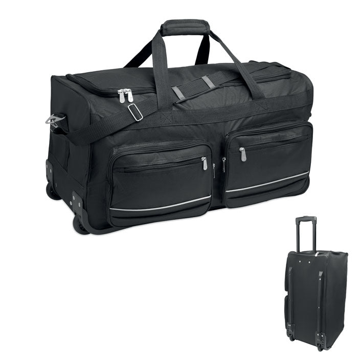 ITFITS Reisetaschen-Trolley 600D RPET – Schwarz