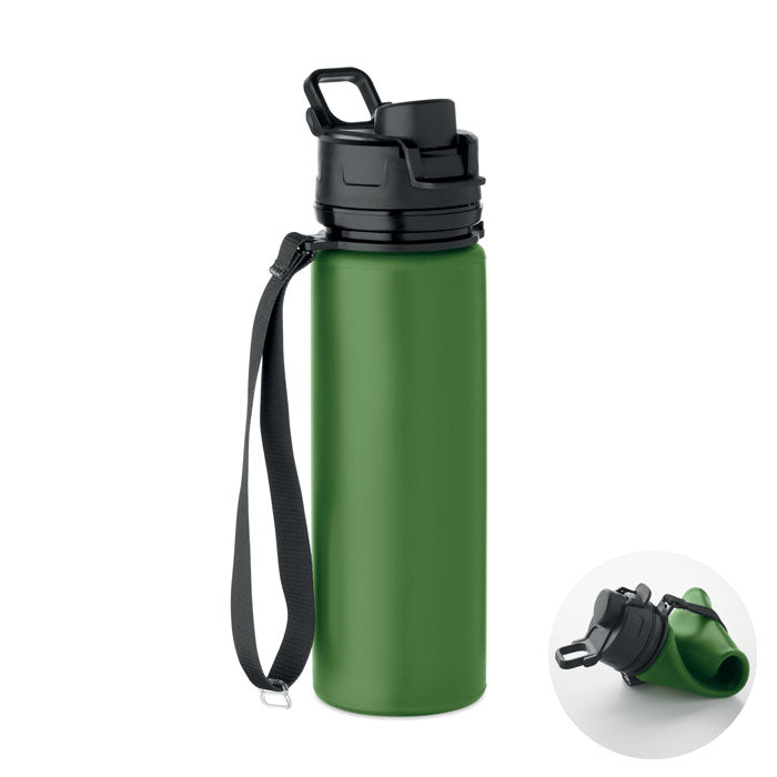 LETT Faltbare Sportflasche Silikon – Dunkelgrün