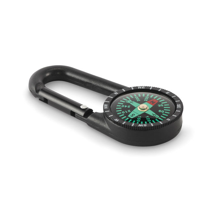 CHACO Outdoor-Kompass mit Karabiner – Schwarz