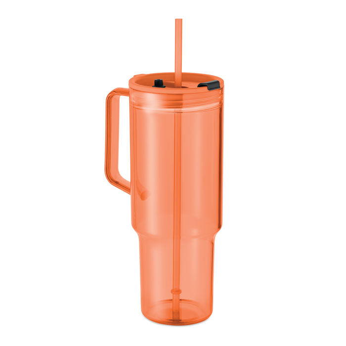 MUGORA Trinkbecher RPET 1200ml – Transparent Orange
