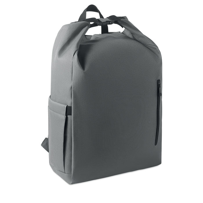 UNITON 15'' Rolltop-Laptop-Rucksack – Steingrau
