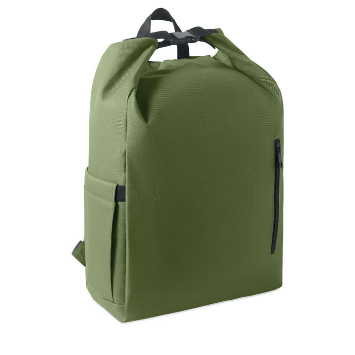 UNITON 15'' Rolltop-Laptop-Rucksack – Armeegrün