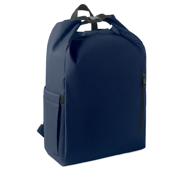 UNITON 15'' Rolltop-Laptop-Rucksack – Marineblau