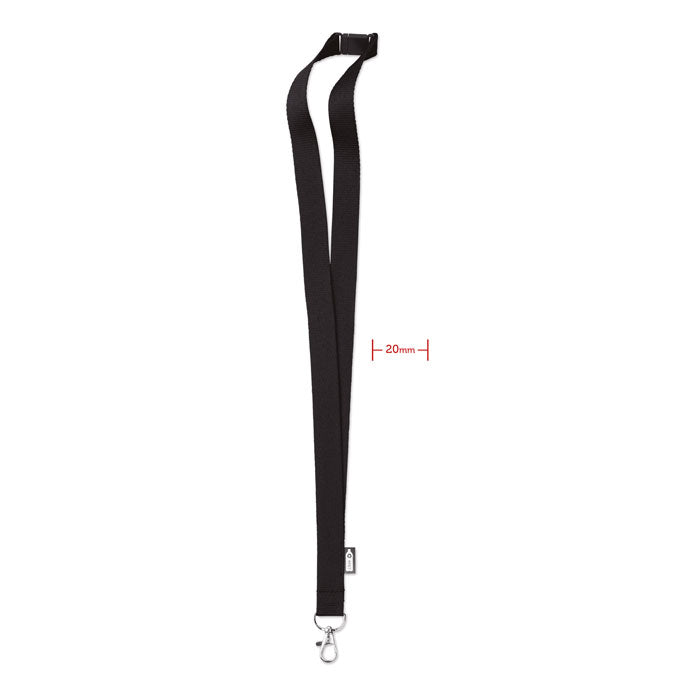 LANY RPET Lanyard RPET 20mm – Schwarz