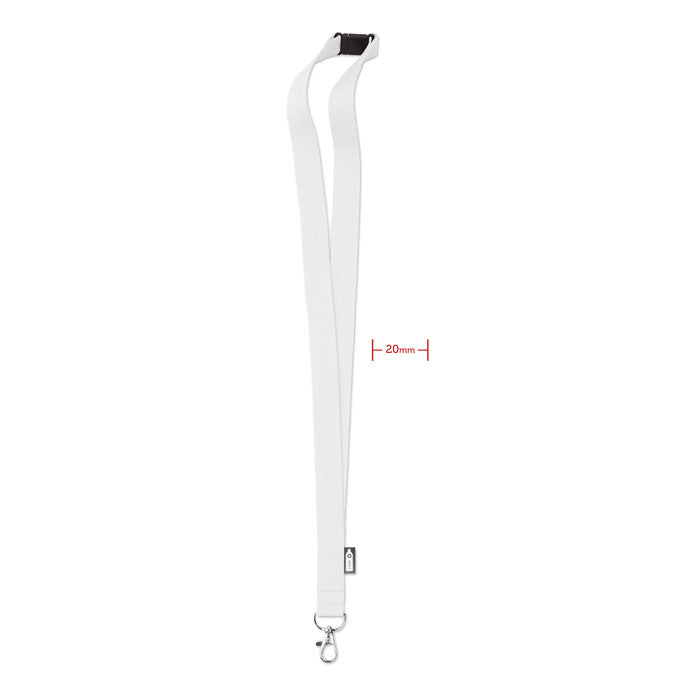 LANY RPET Lanyard RPET 20mm – Weiß