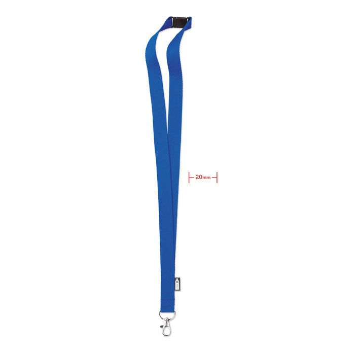 LANY RPET Lanyard RPET 20mm – Königsblau