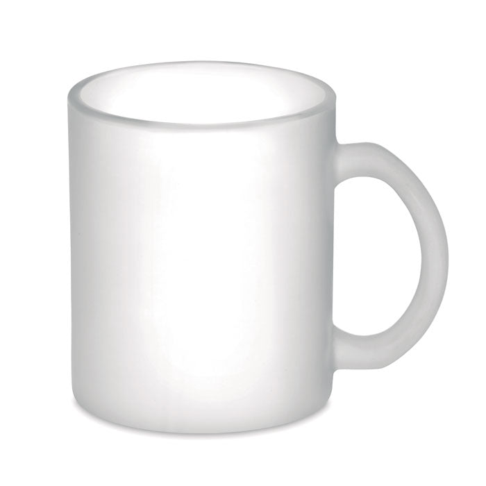 SUBLIMATT Kaffeebecher aus Glas 300 ml – Transparent Weiß