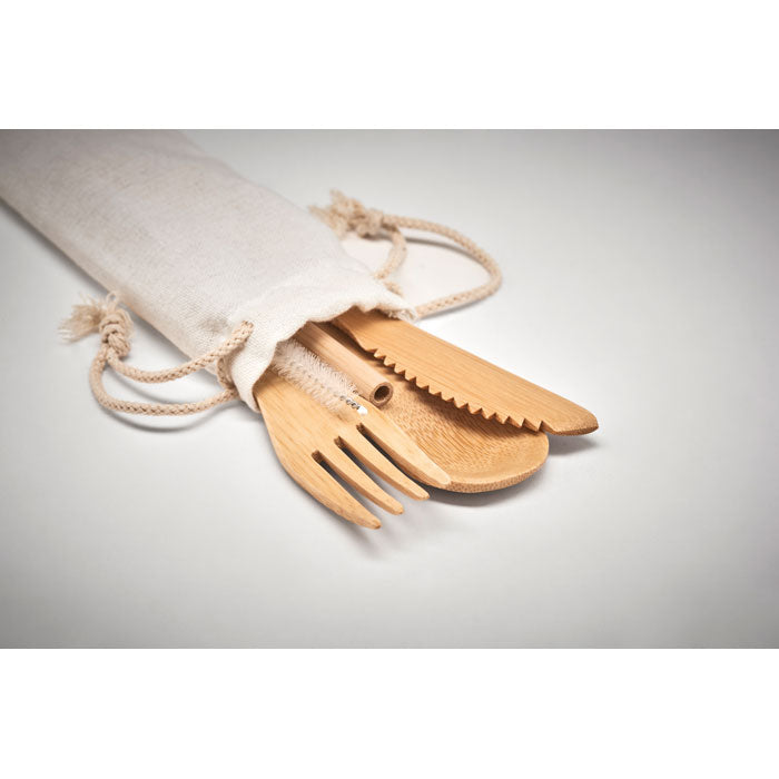 SETSTRAW Besteck-Set Bambus