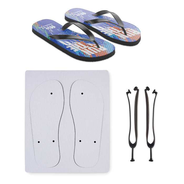 DO MEL Sublimation-zehensandalen 42-44 – Schwarz