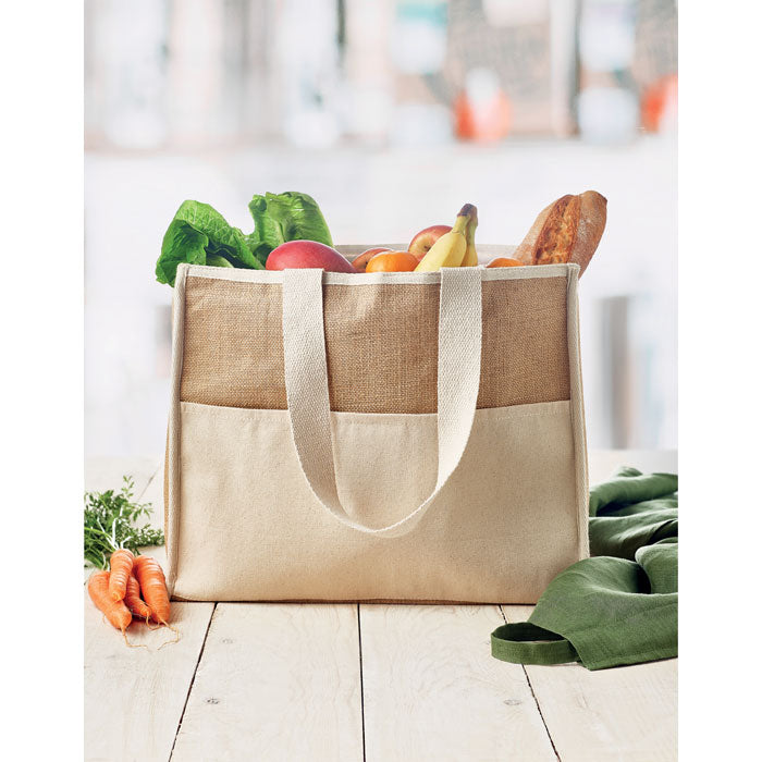 CAMPO DE GELI Jute-Canvas Shopping Tasche