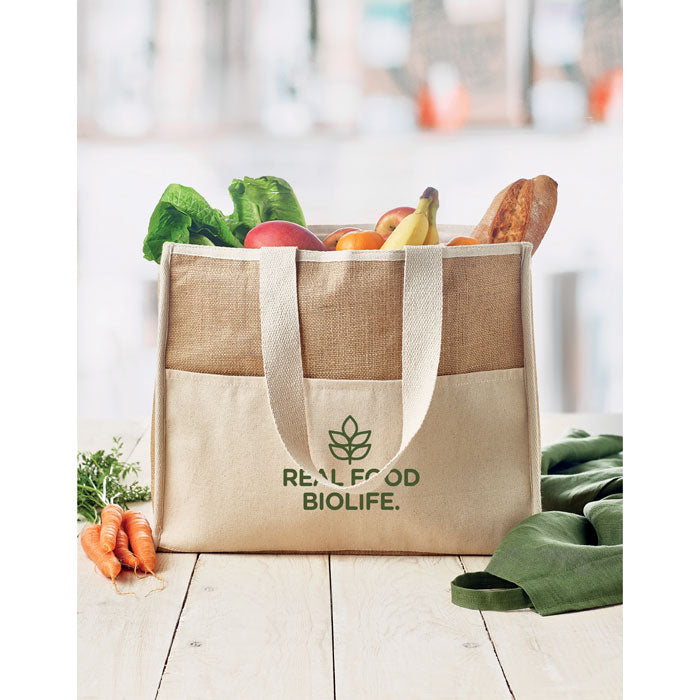 CAMPO DE GELI Jute-Canvas Shopping Tasche