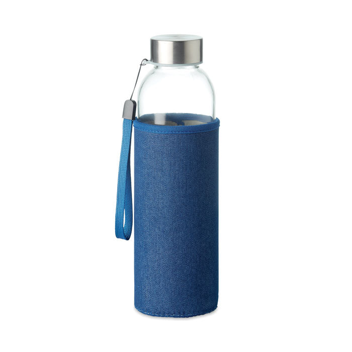 UTAH DENIM Trinkflasche Glas 500ml – Blau