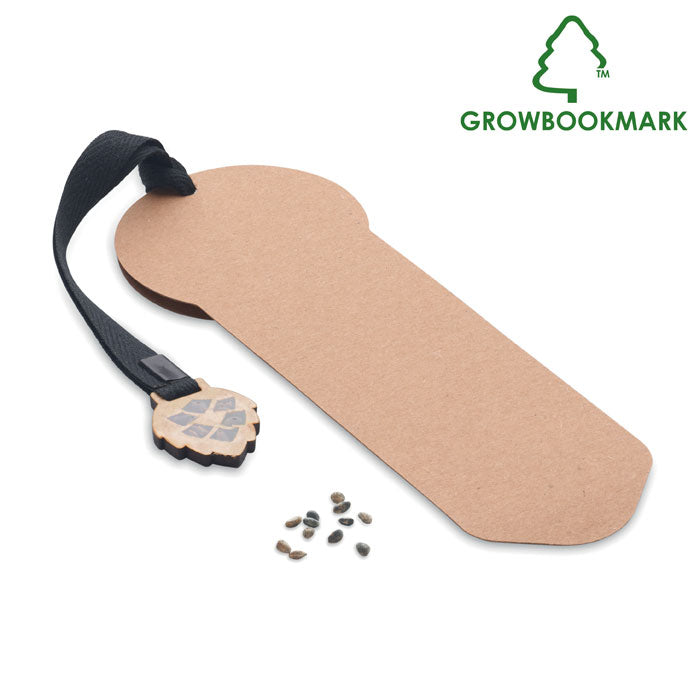 GROWBOOKMARK™ Lesezeichen Kiefersamen – Beige
