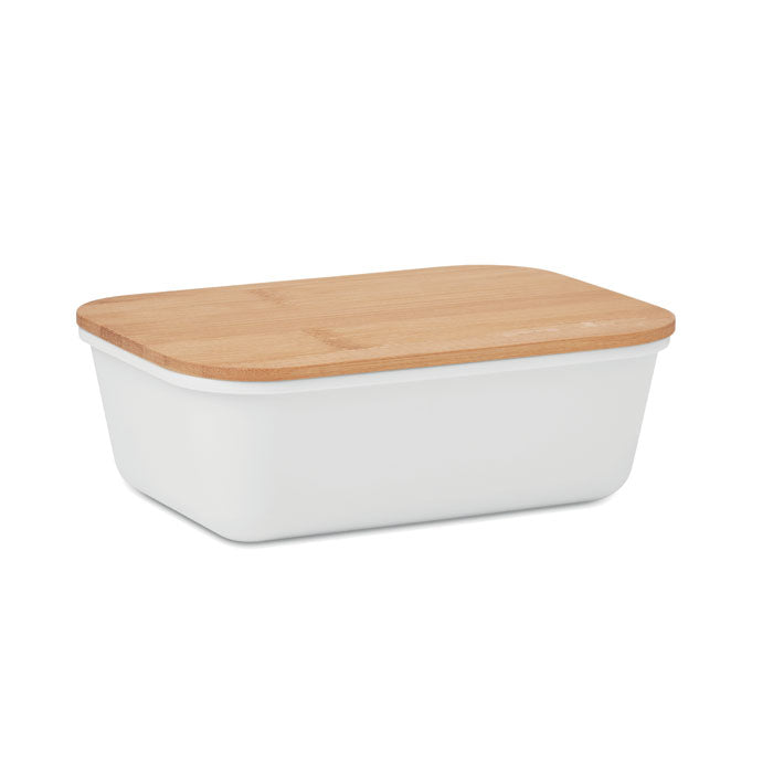 THURSDAY Lunchbox mit Bambus-Deckel – Weiß