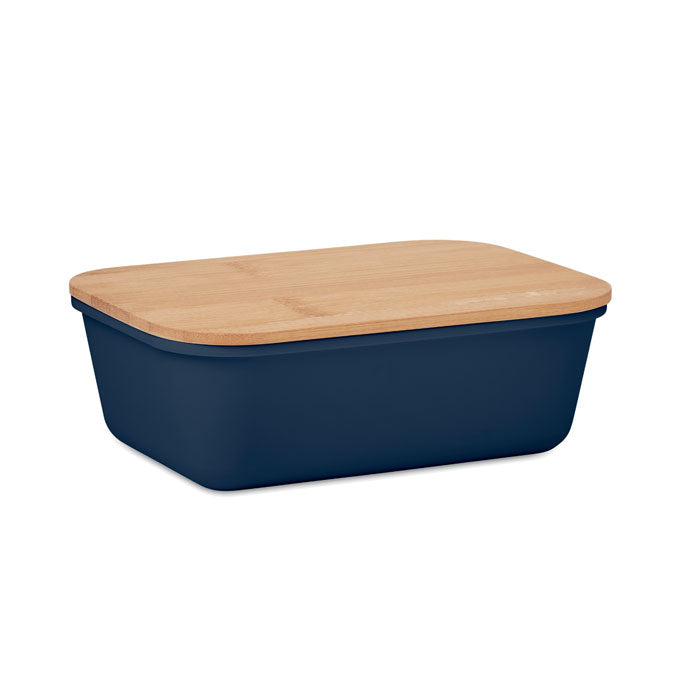 THURSDAY Lunchbox mit Bambus-Deckel – Marineblau