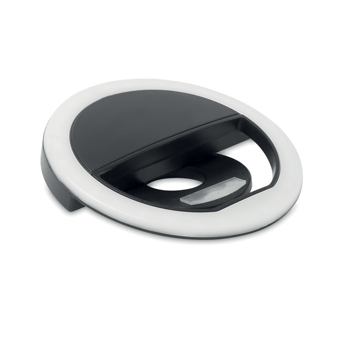 HELIE Selfie-Ringlicht mit Clip – Schwarz