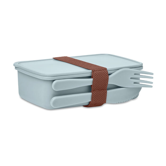 SUNDAY Lunchbox mit Besteck – Babyblau