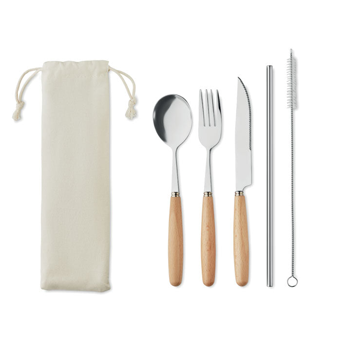 CUSTA SET Besteck-Set Edelstahl – Beige