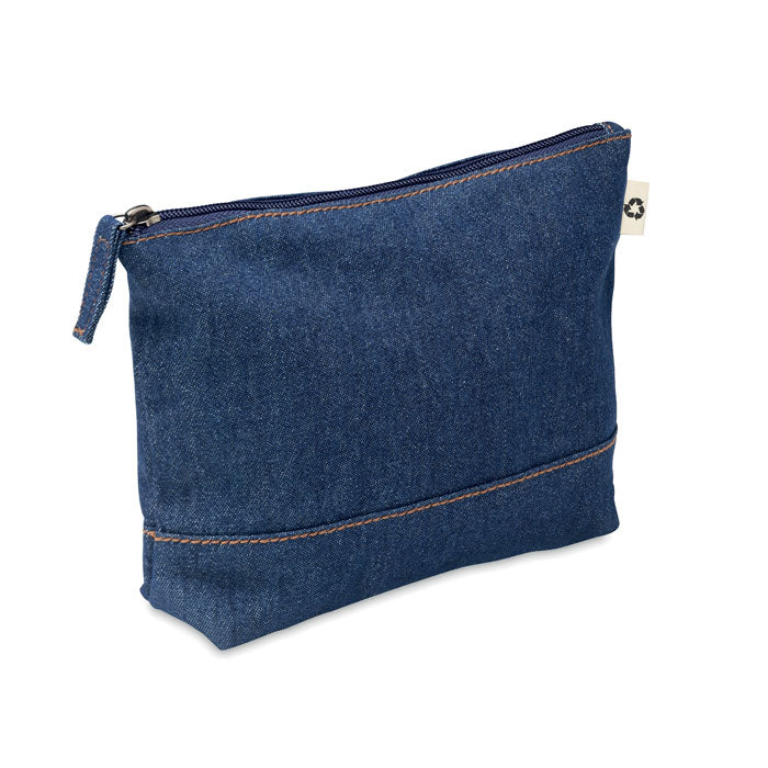 STYLE POUCH Denim Kosmetiktasche – Blau