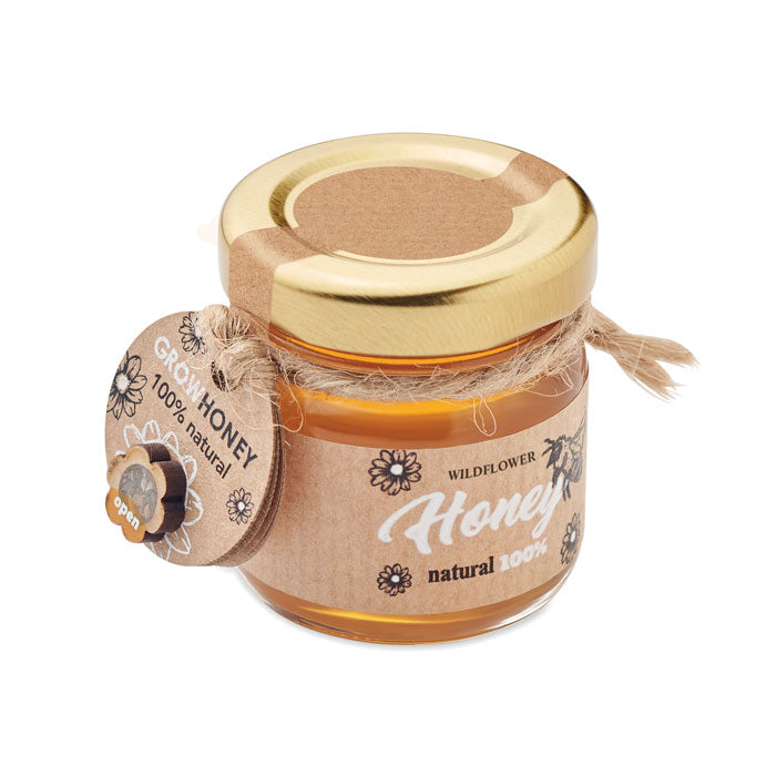 BUMLE Wildblumenhonig 50 g Glas – Holz