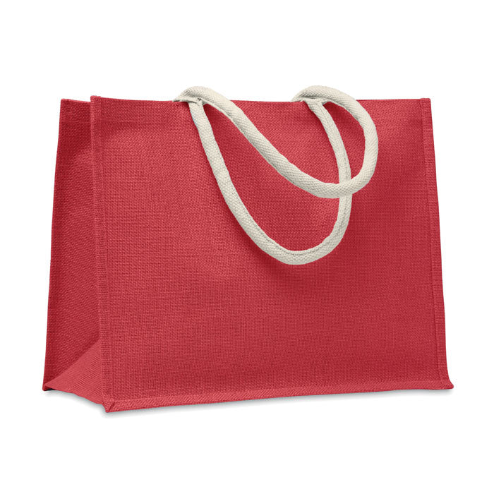 AURA Einkaufstasche Jute – Rot