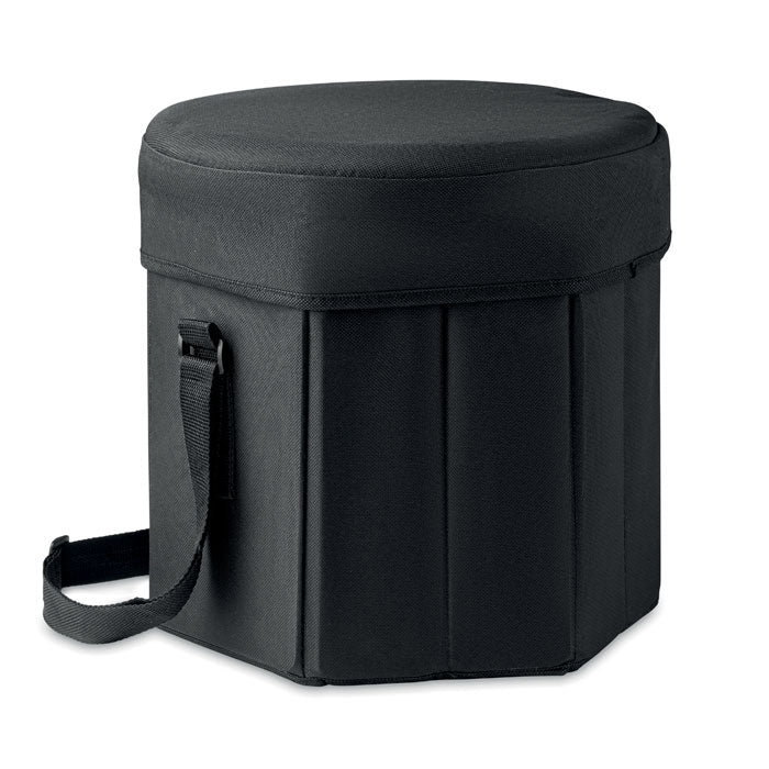 SEAT & DRINK Klappbarer Hocker/Tisch – Schwarz