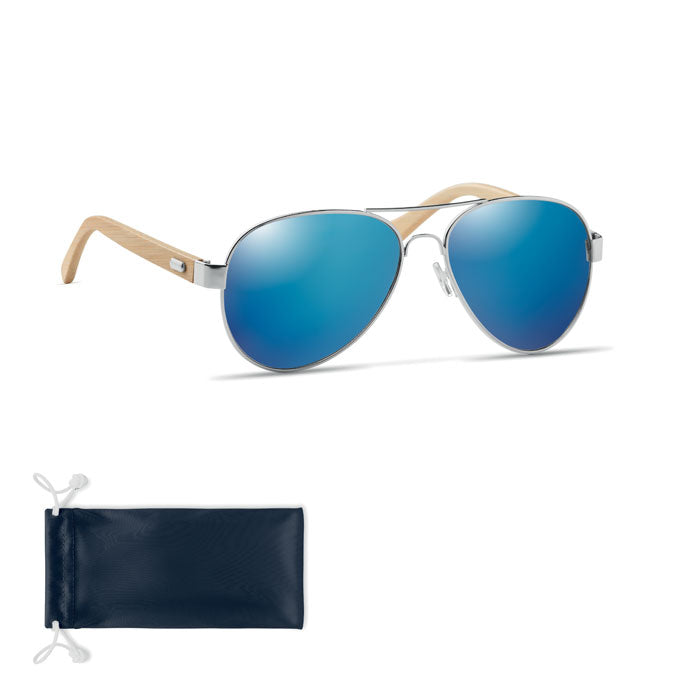 HONIARA Sonnenbrille Bambus – Blau